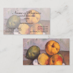 Carte De Visite Nature morte, coings, pommes, poires de Paul Cézan
