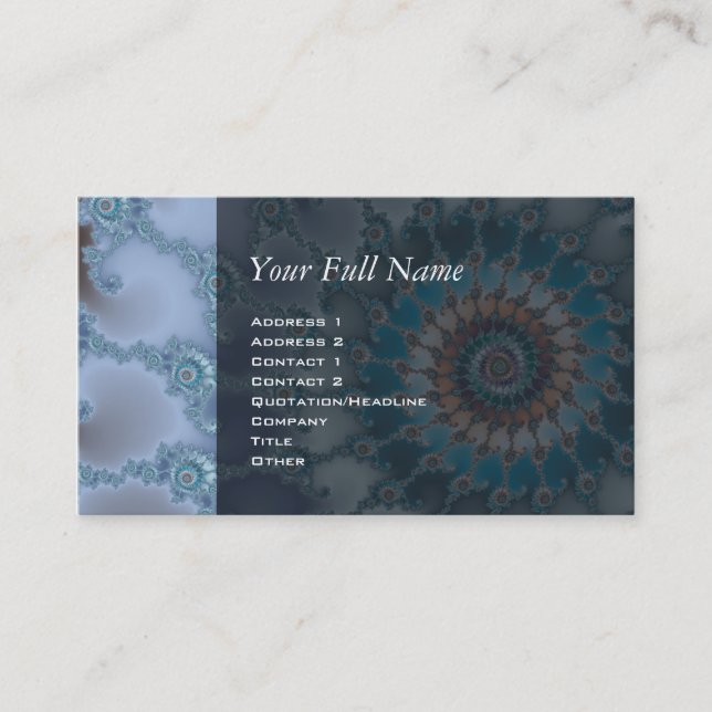 Carte De Visite Nautilus - Art fractal (Devant)