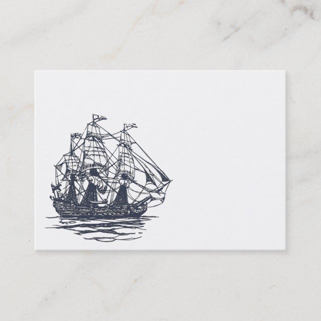 Carte de visite nautique de bateau (Devant)