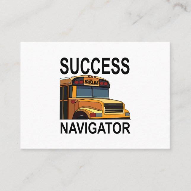 Carte De Visite Navigateur de succès Pilote de bus scolaire (Devant)
