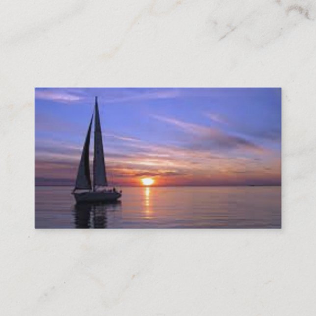 Carte De Visite Navigation au coucher du soleil (Devant)