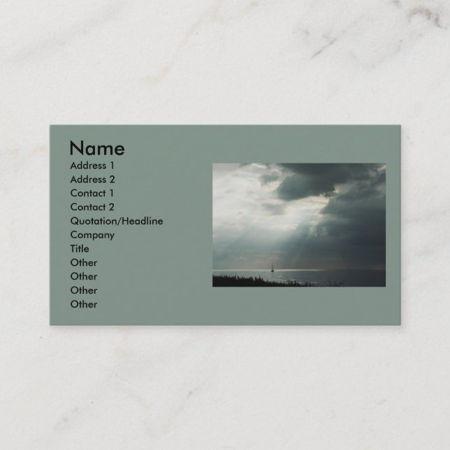 Carte De Visite Navigation d'orage (Devant)