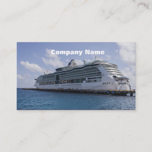 Carte De Visite Navire de croisière tropicale (Devant)