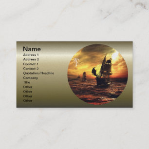 Carte De Visite Navires sur la mer Stormy