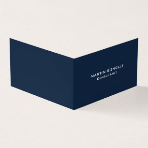 Carte De Visite Navy Blue Spécial Unique Moderne Consultant