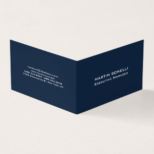 Carte De Visite Navy Blue Special Unique Moderne Directeur Exécuti