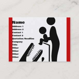 Carte De Visite Ne pas nourrir le bébé au Zoo du Crocodile