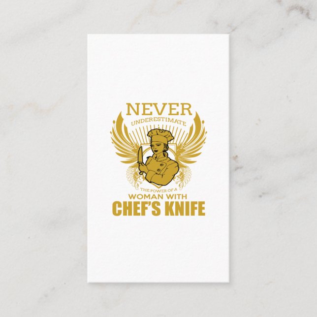 CARTE DE VISITE NE SOUS-ESTIMEZ JAMAIS LE POUVOIR DES FEMMES CHEFS (Devant)