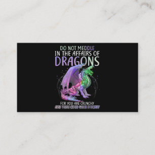 Carte De Visite Ne Vous Immiscez Pas Dans Les Affaires Des Dragons