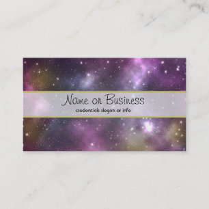 Carte De Visite Nebula Cool colorée et étoiles dans l'espace
