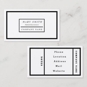 Carte De Visite Neige blanche simple