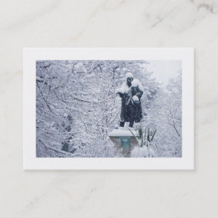 Carte De Visite Neige dans le parc (bordé)