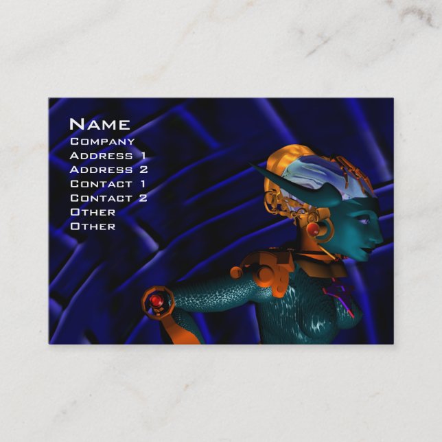 Carte De Visite NEMES / cybernétique, ingénieur mécanique, bleu (Devant)