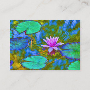 Carte De Visite Nénuphar Lotus pour le studio de yoga, spa, salon