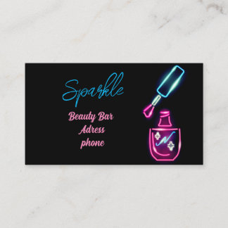 Carte De Visite Neon Beauty