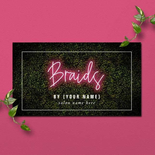 Carte de visite Neon Braids (Créateur téléchargé)
