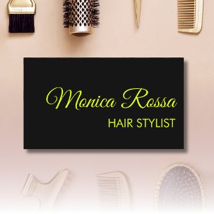 Carte De Visite Neon Chartreuse Professionnelle Moderne