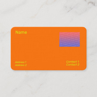 Carte De Visite  neon  orange  - add photo