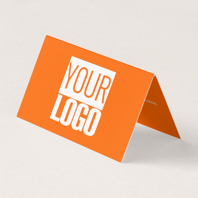 Carte De Visite  Neon orange - ajoutez votre logo (Devant)