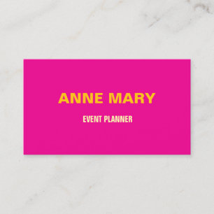 Carte De Visite Neon Pink Yellow Orange Professional Gestionnaire 