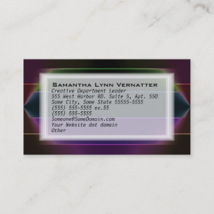 Carte De Visite Neon Rainbow Stripes