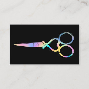 Carte De Visite Neon Unicorn Holostyliste coiffeur B
