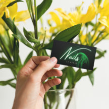 Neon Vert & Fumée Nails / Nail Tech Script