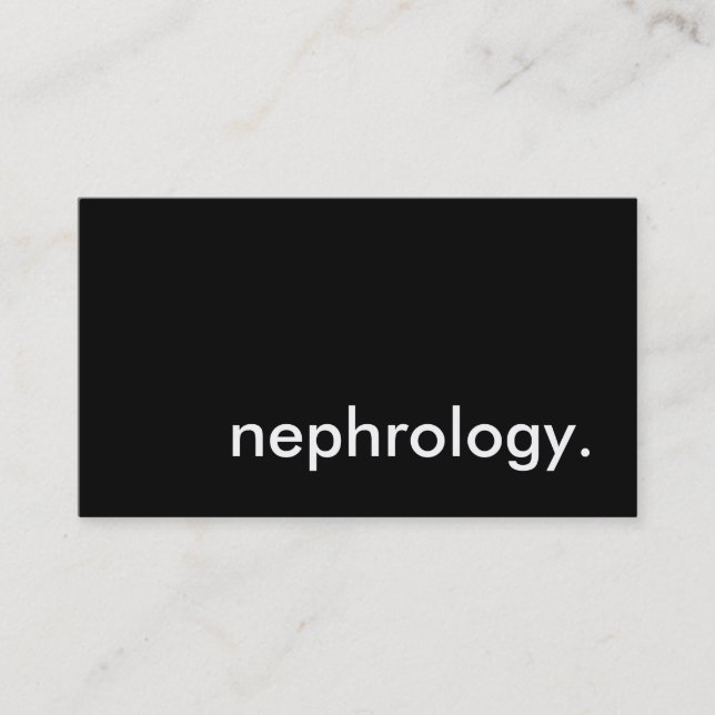 Carte De Visite néphrologie. (Devant)