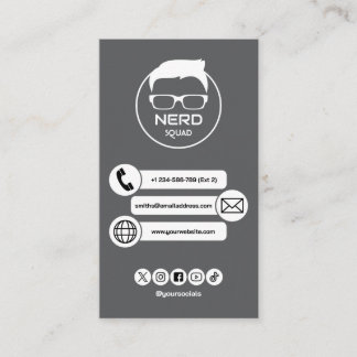 Carte de visite nerd de tech informatique