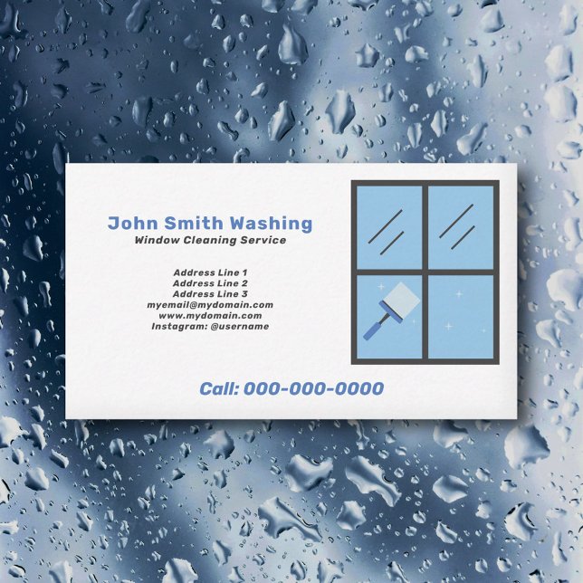 Carte De Visite Nettoyage de fenêtres (Window Cleaning Business Card)