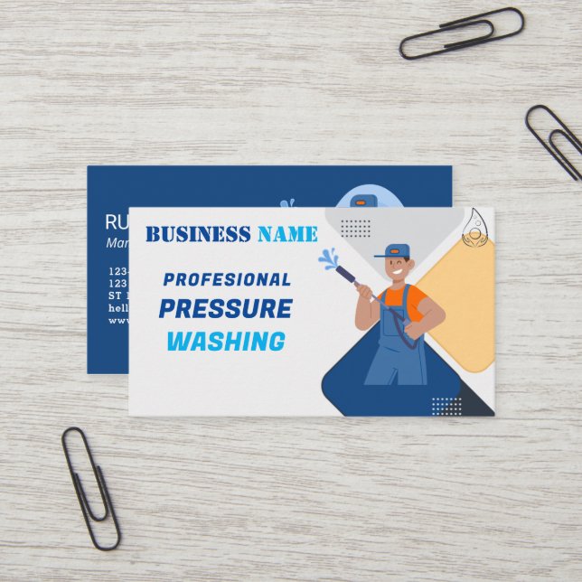 Carte De Visite Nettoyage de la centrale de lavage sous pression (Devant/Arrière en situation)