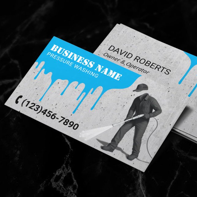 Carte De Visite Nettoyage de la lave-linge noire (Créateur téléchargé)