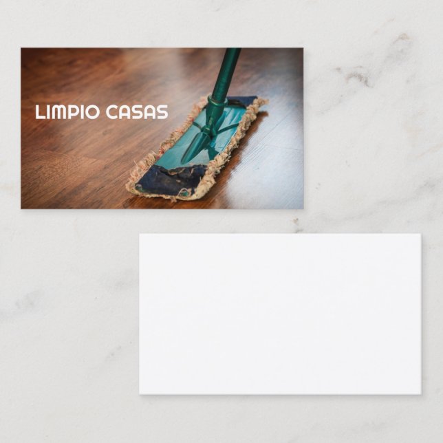 Carte De Visite Nettoyage de la maison (Devant / Derrière)