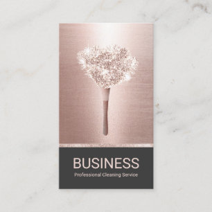 Carte De Visite Nettoyage de la maison Service de ménage Rose Gol