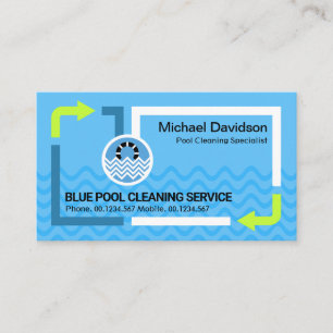 Carte De Visite Nettoyage de la piscine d'eau vive