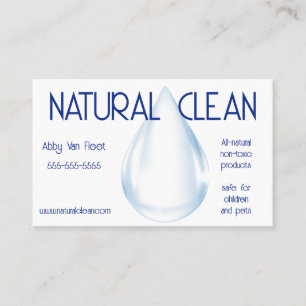 Carte De Visite Nettoyage de l'eau potable Service de nettoyage de