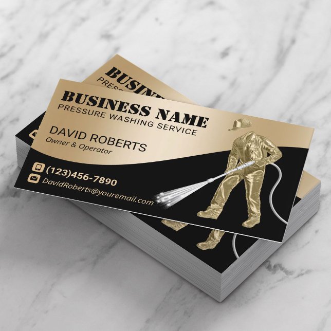 Carte De Visite Nettoyage de pression de laveuse 3D moderne (Créateur téléchargé)