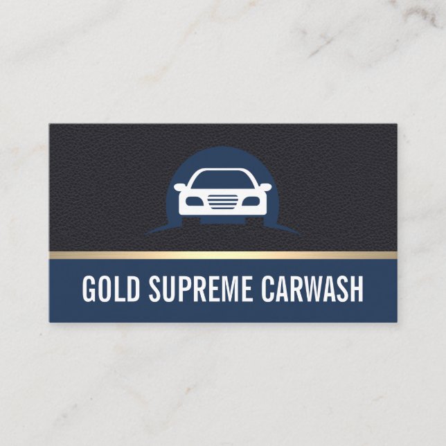 Carte De Visite Nettoyage de voiture en cuir Gold Premium (Devant)