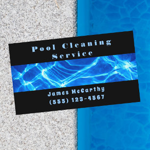 Carte De Visite Nettoyage d'entretien de piscine professionnel