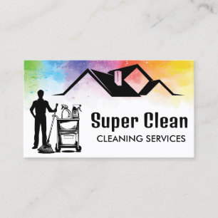 Carte De Visite Nettoyage des domestiques Services de nettoyage pr