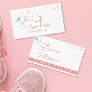 Carte De Visite Nettoyage des domestiques Services de nettoyage pr