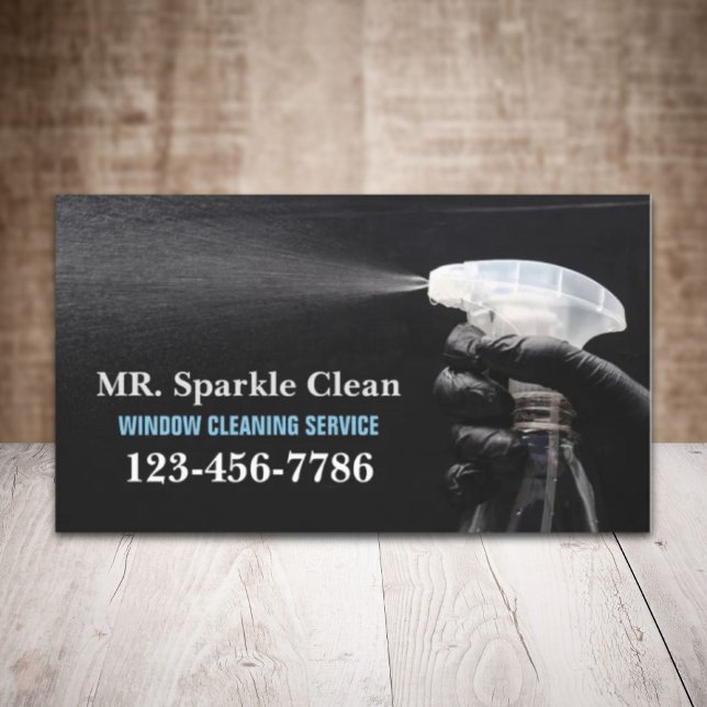 Carte De Visite Nettoyage des fenêtres du service de ménage profes (Professional Housekeeping Service Window Cleaning Business Card)