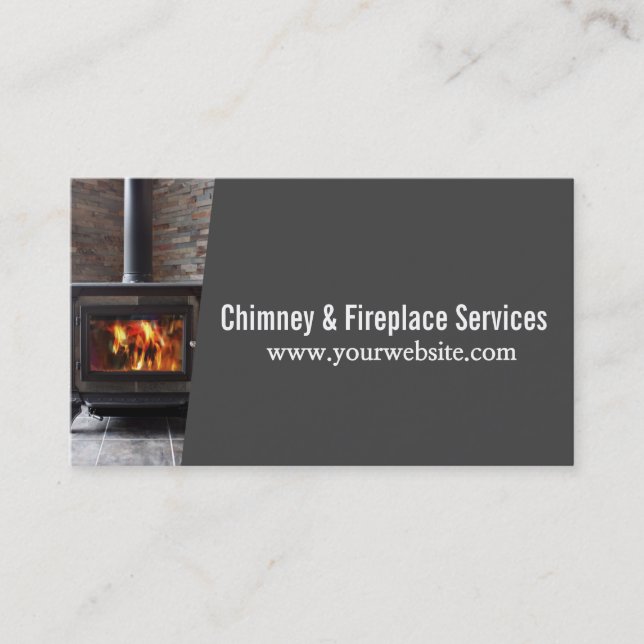 Carte De Visite Nettoyage et réparations de la cheminée de Chimney (Devant)