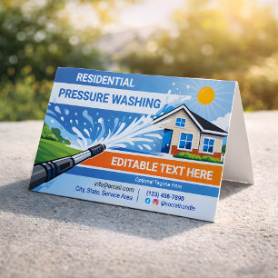 Carte De Visite Nettoyage haute pression de résidences aux fissure