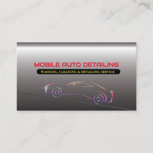 Carte De Visite Nettoyage, nettoyage et détails de l'argent mobile