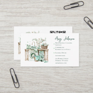 Carte De Visite Nettoyage professionnel aquarelle