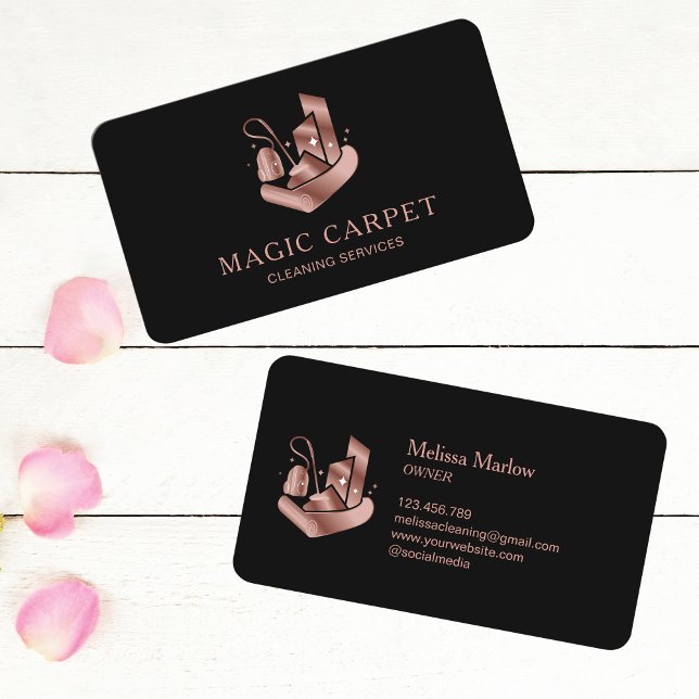 Carte De Visite Nettoyage professionnel des tapis et nettoyage des (Créateur téléchargé)