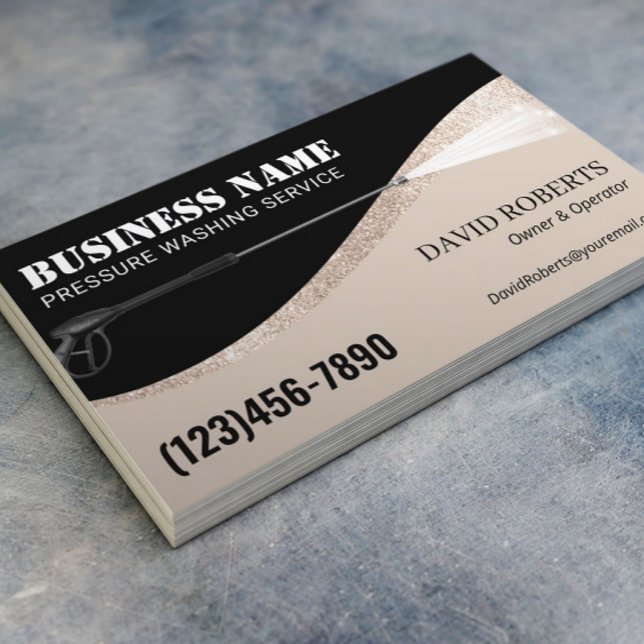 Carte De Visite Nettoyage professionnel du lavage de pression (Créateur téléchargé)