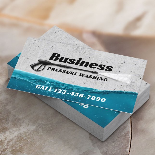 Carte De Visite Nettoyage professionnel du lavage de pression (Créateur téléchargé)