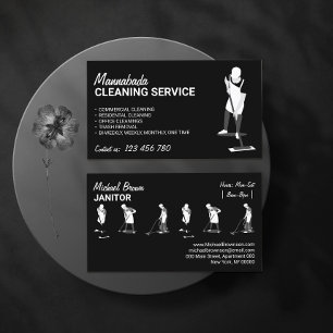 Carte De Visite NETTOYAGE RÉSIDENTIEL Concierge Femme de ménage